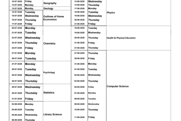 BISE Sargodha Inter Date Sheet 2026 Announced for 11th & 12th Class